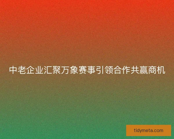中老企业汇聚万象赛事引领合作共赢商机
